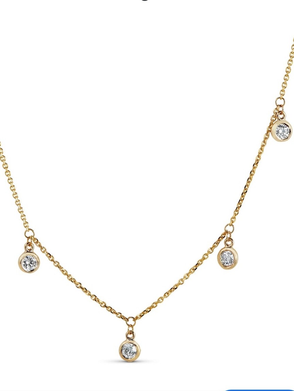 Kendra Scott Gold Necklace with Clear Crystal Drops